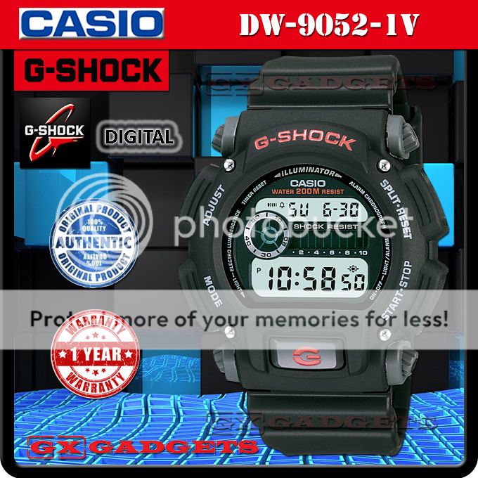 CASIO G-SHOCK DW-9052-1V Standard Digital Watch Mineral Glass EL